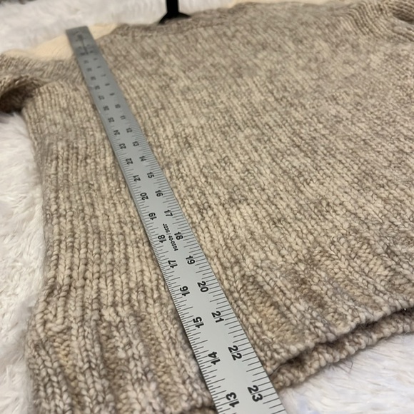 J Crew crew neck sweater 2 tone brown and cream womens size xs - Picture 6 of 7